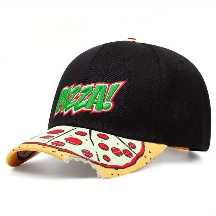Casquette de baseball décontractée avec broderie PIZZA pour hommes et femmes
