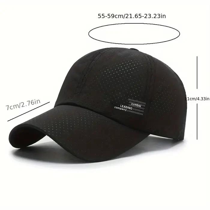 Casquette de baseball en polyester imperméable et respirante avec protection solaire pour hommes et femmes occasions sportives et loisirs en plein air