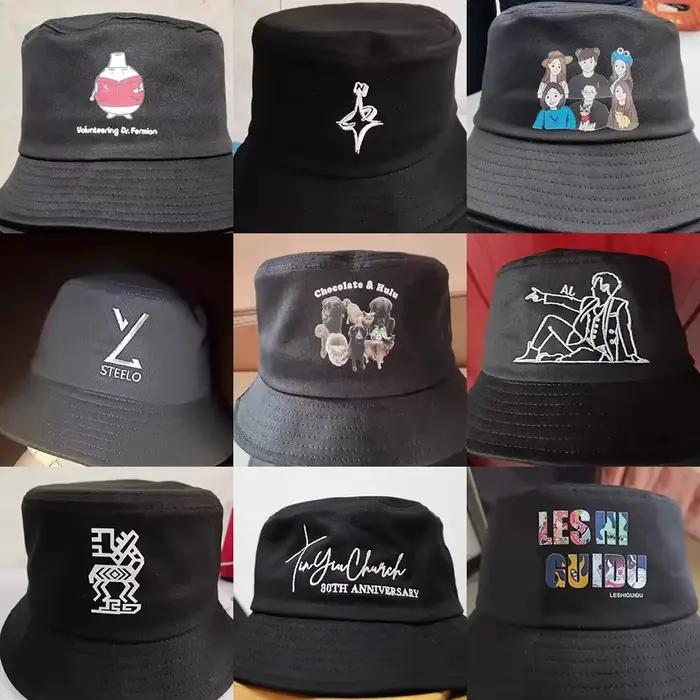 Chapeau de pêcheur d'été avec Logo imprimé brodé personnalisé