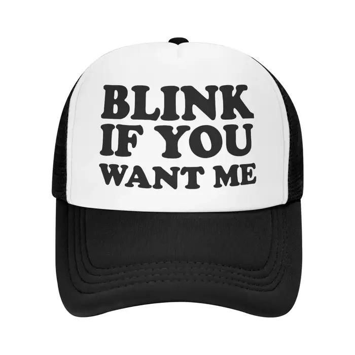 Chapeau de camionneur Blink IF You Want ME style rétro pour homme et femme protection solaire réglable et durable pour toutes les saisons occasions décontractées à offrir