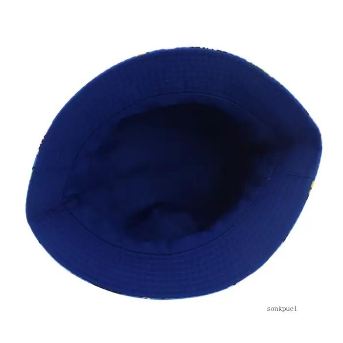 Chapeau Bob Enfant Imprimé Animaux Printemps-Automne Nouveau Style Fin Unisexe Dessin Animé Grande Bordure Réversible