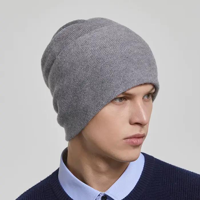 100% laine australienne hiver tricot Slouchy Beanie chapeau cachemire Skullies chapeaux pour hommes femmes casquettes