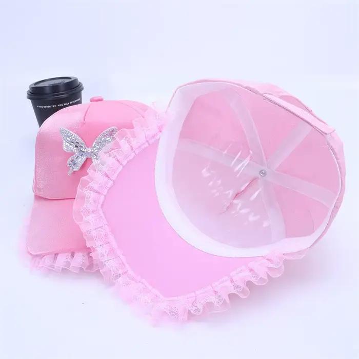Casquette de baseball en dentelle polyester pour filles style streetwear toutes saisons occassions speciales
