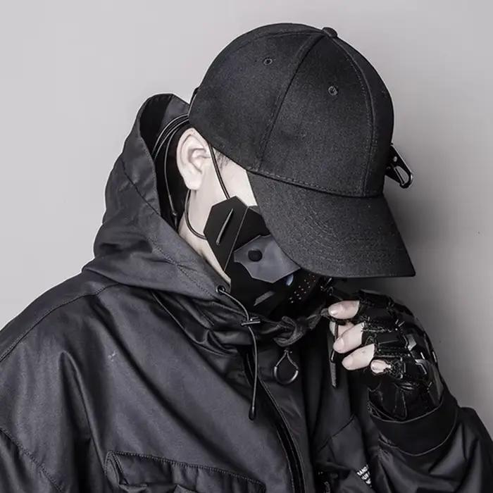 Casquette de baseball Punk Hip Hop Techwear tactique avec boucle en sangle pour hommes et femmes style décontracté occasions diverses