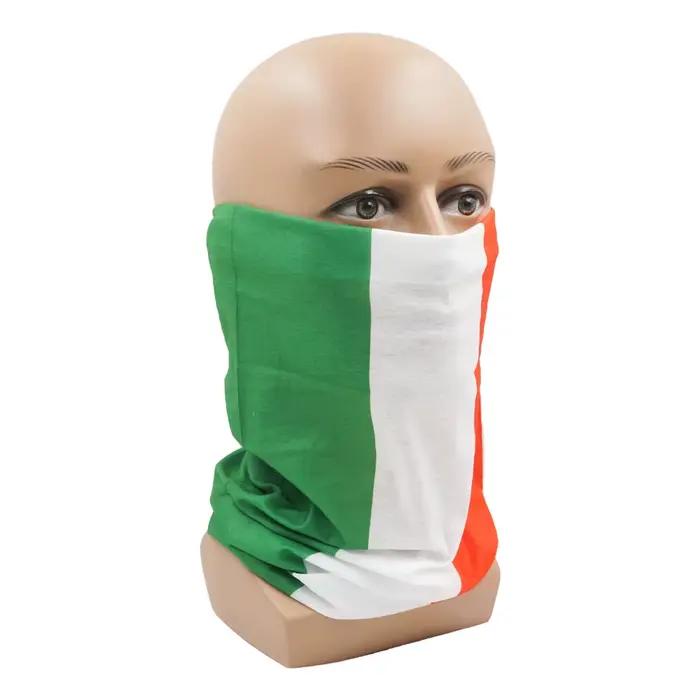 Couvre-chef drapeau italien multifonction pour femmes bandana polyester classique extérieur printemps été activité sportive randonnée cagoule masque de protection