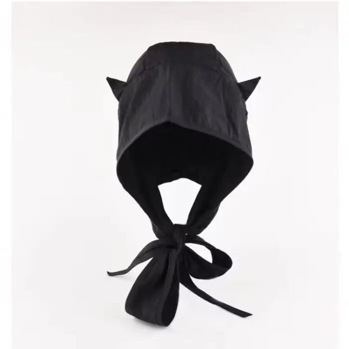 Chapeau à oreilles de chat mignon avec protection de cou fine et à séchage rapide pour le cyclisme actif en extérieur
