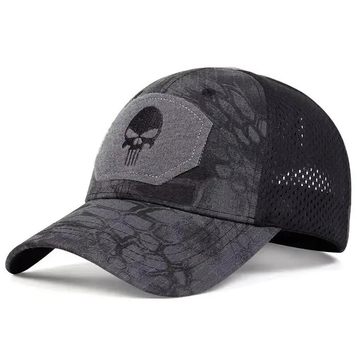 Casquette d'entraînement militaire à carreaux de camouflage protection solaire chapeau de baseball pour hommes sports de plein air printemps été