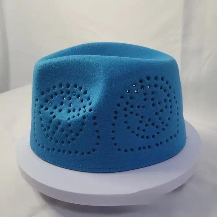 Nouveaux hommes musulmans chapeaux noir blanc casquettes africaines décoration de mariage Eid casquette de prière coton soirée grande taille chapeau en feutre Bonnet
