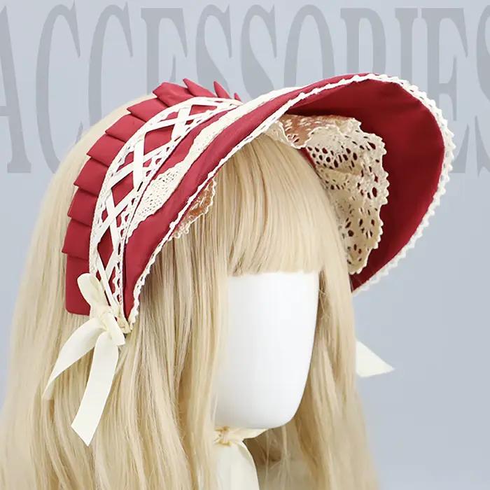 Chapeau à nœud en dentelle victorienne de style colonial pour fête