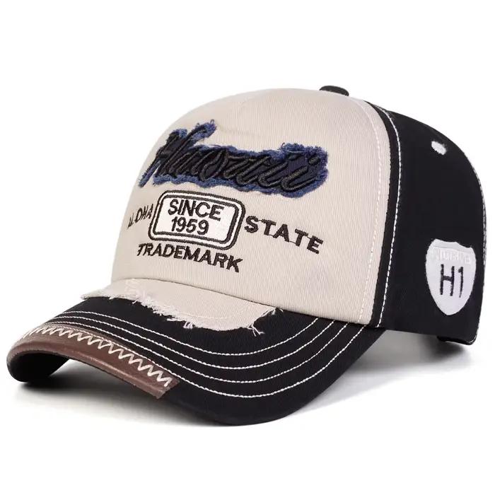 Casquettes de baseball unisexes avec broderie de lettres ALOHA STATE