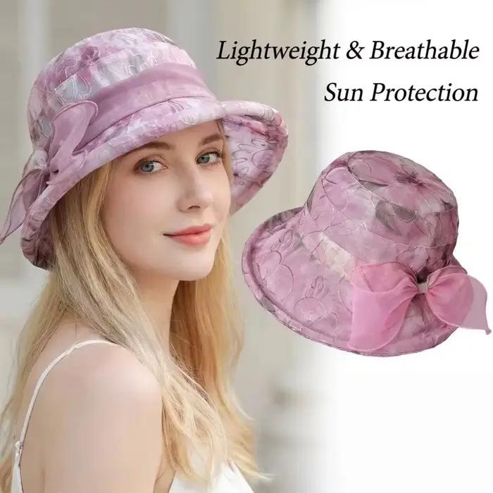 Chapeau de soleil tendance pour femme avec nœud