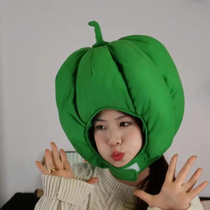Chapeau créatif de fruits et légumes en bambou