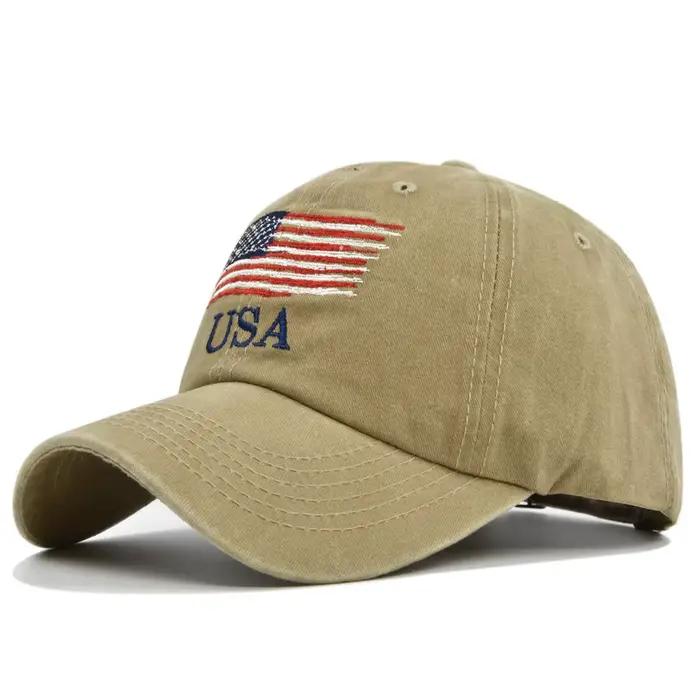Casquette de Baseball brodée drapeau américain Vintage