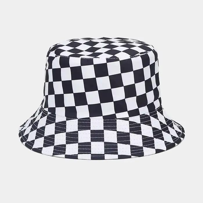 Chapeau à carreaux réversible pour hommes et femmes