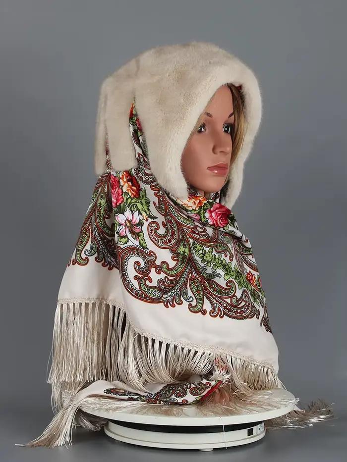 Faux vison fourrure capuche chapeau pour femmes hiver chaud luxe pleine peau fausse