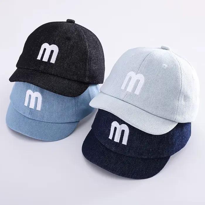 Nouvelle casquette de baseball en jean à large bord pour enfants