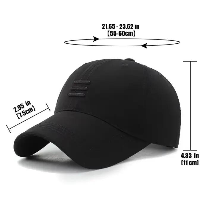 4 couleurs nouvelle mode capote casquette de Baseball Sport de plein air décontracté coton Snapback chapeaux pour hommes et femmes trois barres papa chapeau conception