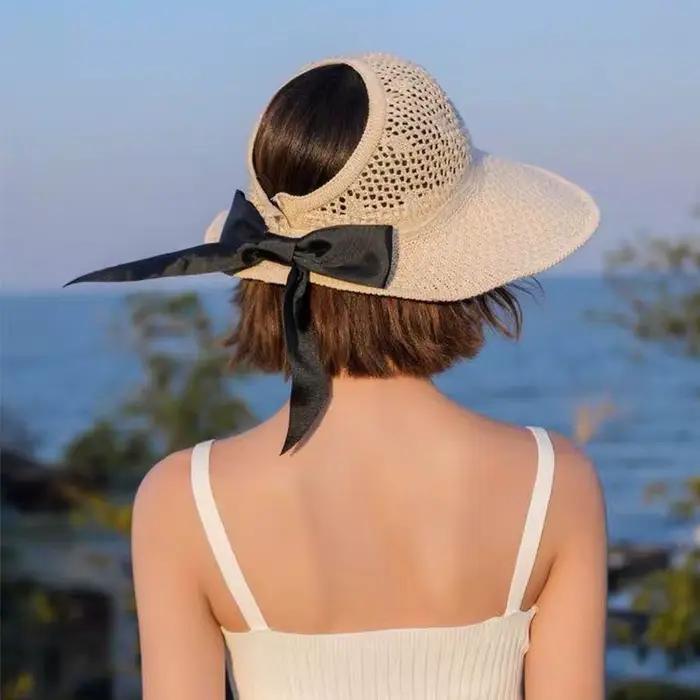 Chapeau de paille pliable pour femmes