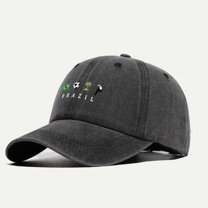 Casquette de baseball imprimée sur le thème du Brésil