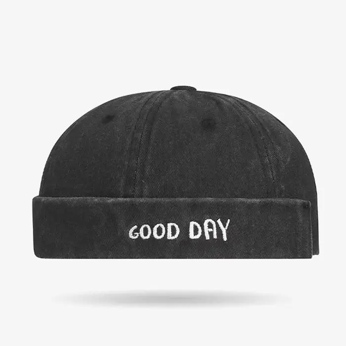 Casquette Docker Melon sans visière brodée de lettres style hip hop pour homme et femme toutes saisons adaptable facile à porter