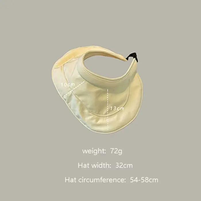 Chapeau d'été respirant à large bord, anti-UV, pliable, pour femme
