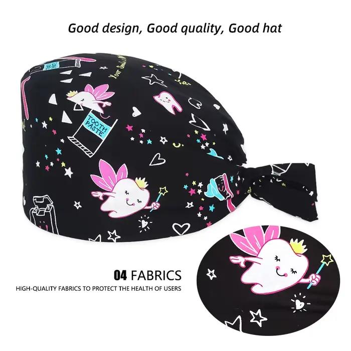 Casquette de laboratoire réglable pour homme et femme en coton infirmière vétérinaire dentiste salon de beauté professionnel occassions médicales