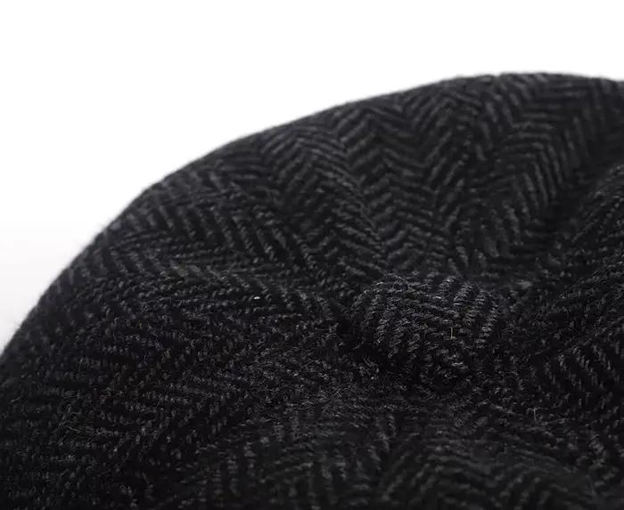 Casquette de journal vintage en tweed pour enfants – Béret plat en laine pour garçons et filles