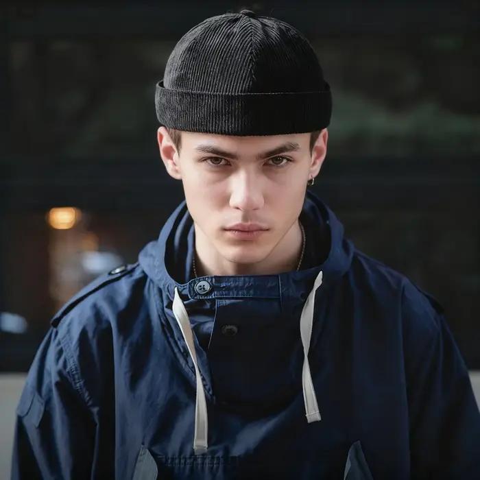 Casquette cornée de melon à texture épaisse de couleur unie