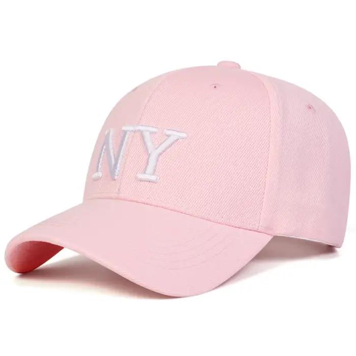 Casquette de baseball unisexe avec broderie NY en polyester pour hommes et femmes, décontractée, ajustable, solaire et sportive pour printemps et automne