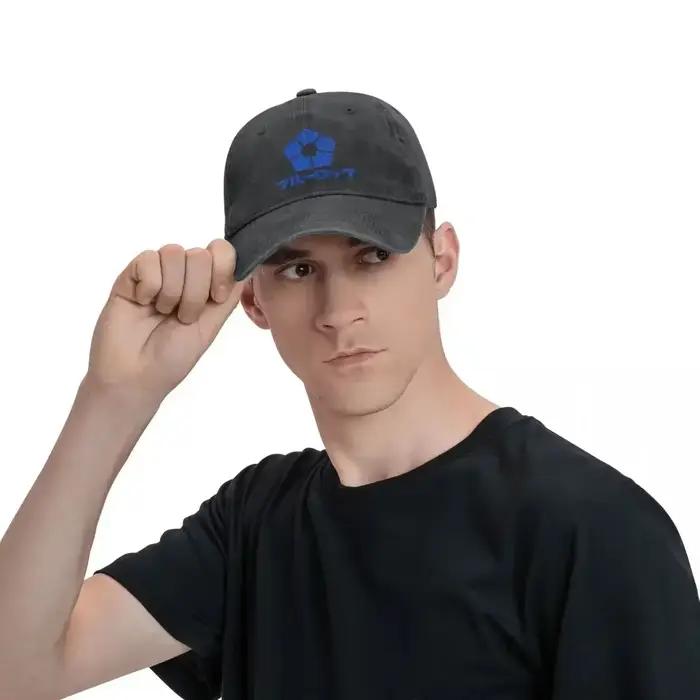 Casquettes de baseball unisexe Blue Lock Football Manga Anime en jean délavé style vieilli