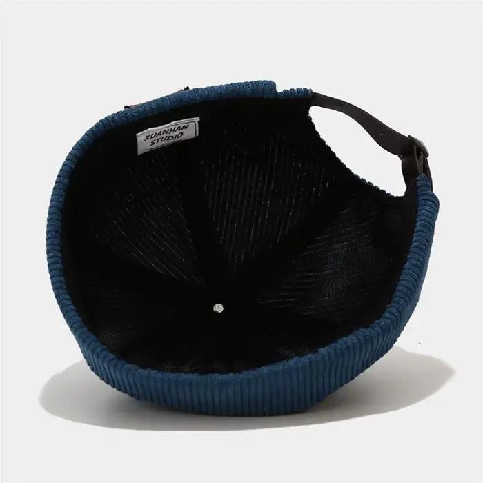 Casquettes Docker Vintage en Velours Côtelé pour Hommes et Femmes