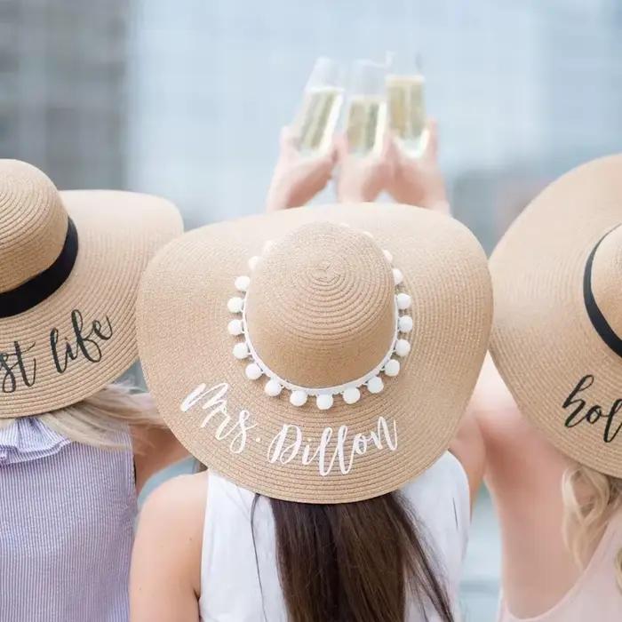 Chapeau de paille personnalisé pour mme