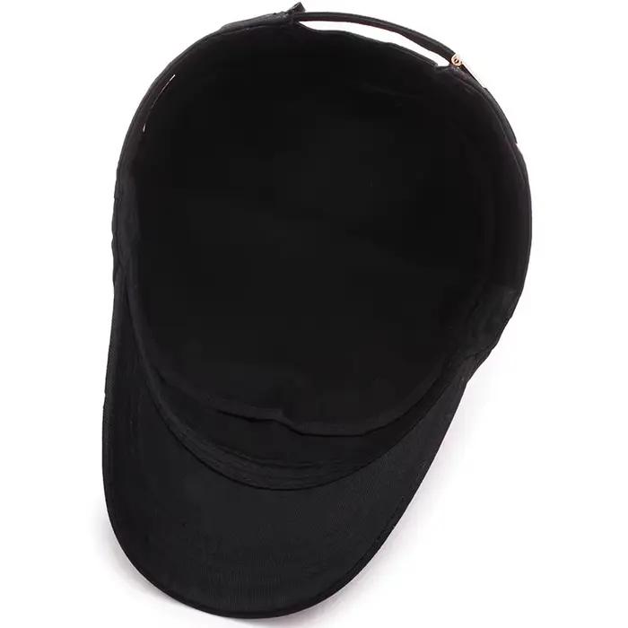 Casquette de baseball à visière en coton simple pour hommes