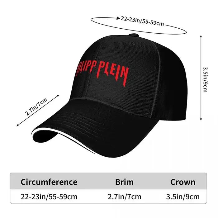 Casquette de baseball PHILIPP PLEIN avec logo brodé rouge sur fond noir