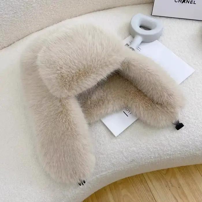 Nouveau Chapeau d'Hiver 2025 pour Femme en Fausse Fourrure