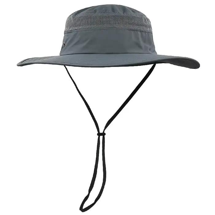 Chapeau de pêcheur de plage en polyester protection solaire style sportif pour femme homme occasions extérieures été printemps