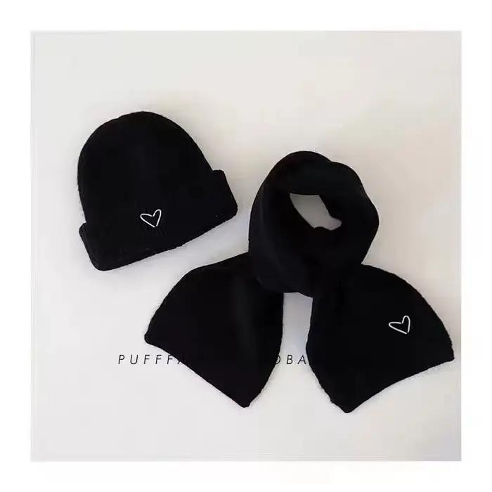Chapeau d'amour tricoté en coton pour enfants hiver, automne, occasions spéciales et cadeaux pour bébés