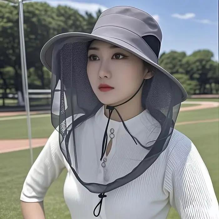 Nouveau chapeau anti-moustiques unisexe avec protection du cou