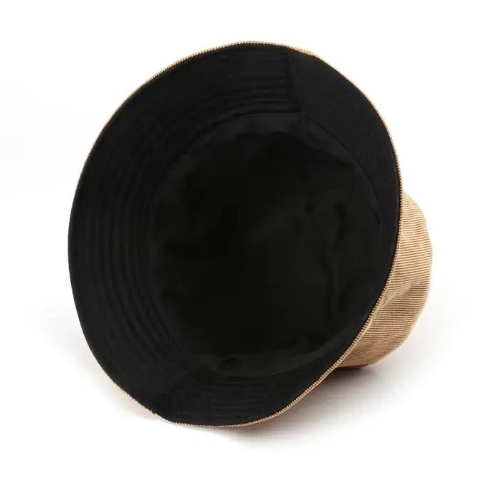 Chapeau personnalisé casquette de pêcheur en velours côtelé personnalité Logo broderie impression couleur unie bassin chapeaux Bob Gorro Hip Hop Panama