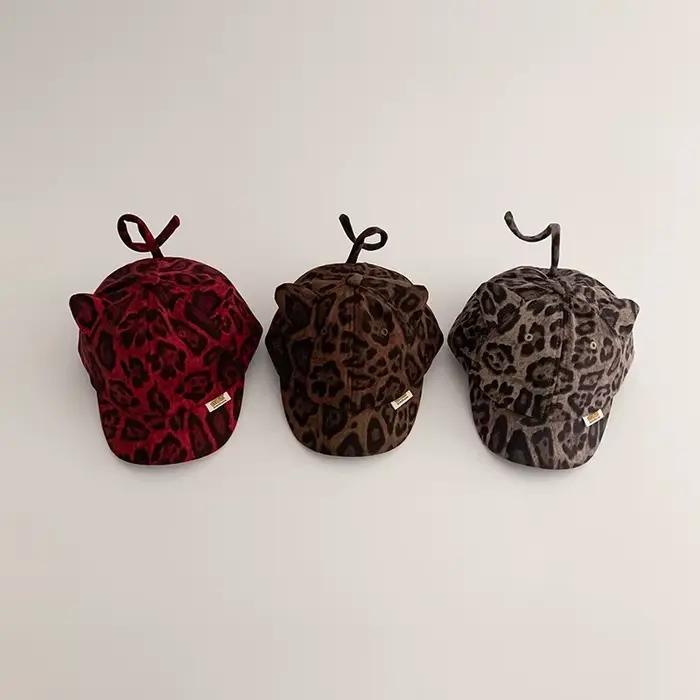 Casquette de baseball pour bébé avec oreilles de chat de dessin animé