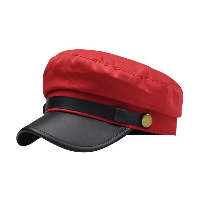 Casquettes de cyclisme unisexes en cuir PU