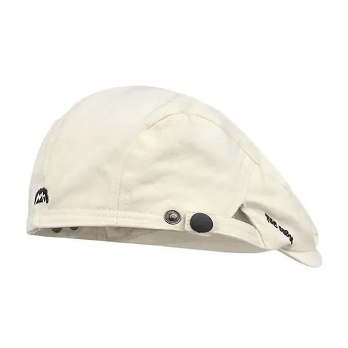 Béret décontracté brodé en coton