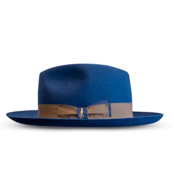 Chapeau de jazz en laine pour hommes gris chaud plumes à la mode casquette