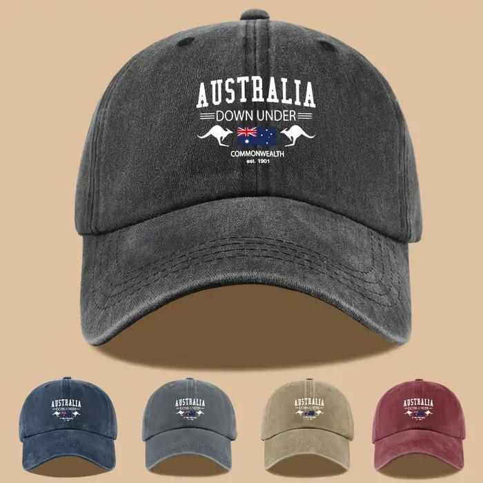 Casquette de baseball avec drapeau australien et imprimé kangourou