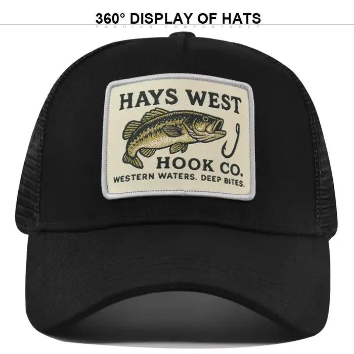 Casquette de baseball thème pêche pour hommes et femmes chapeau d'été respirant en maille protection solaire occasion pêche camping plage