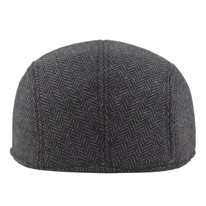 Bérets de mode hommes de haute qualité automne hiver laine chapeau à chevrons casquette plate classique artiste peintre