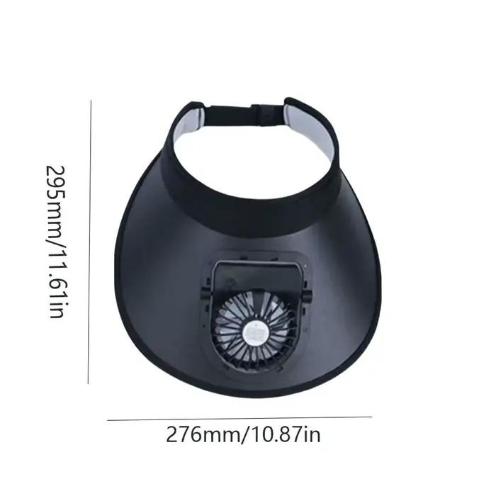 Chapeau de soleil portable pour femme avec ventilateur USB rechargeable