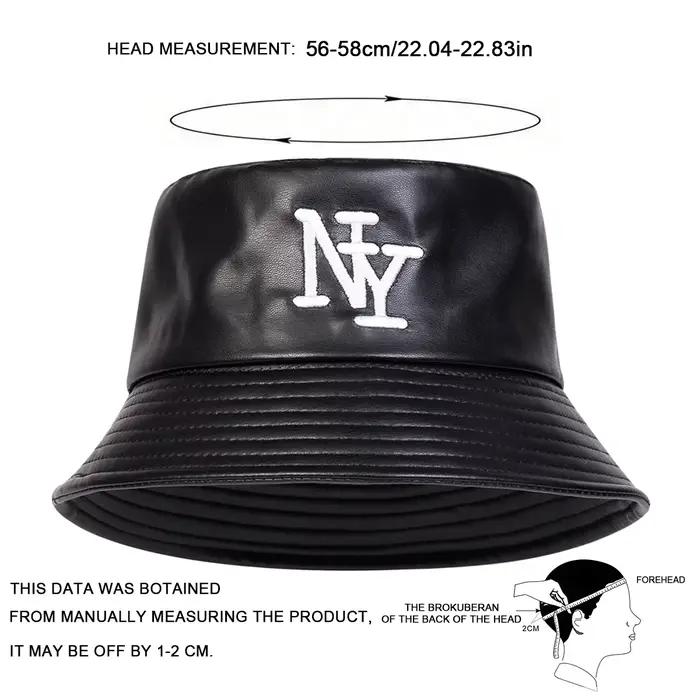Chapeau de pêcheur unisexe en cuir PU NY