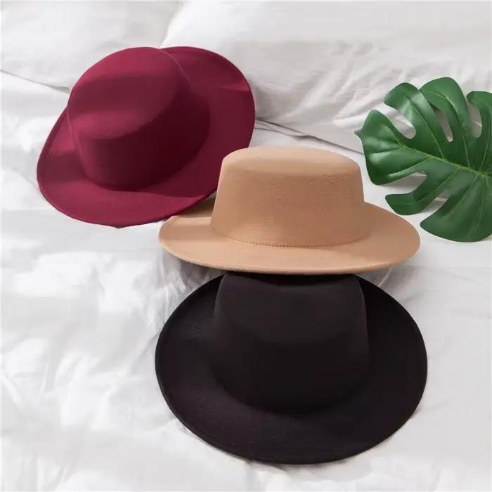 Fedora Fedora élégante sportive imitation laine pour femmes toutes saisons occassions spéciales chapeau de jazz