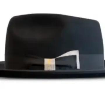 Chapeau de jazz en laine pour hommes gris chaud plumes à la mode casquette